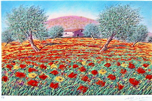 Soave serigrafia firmata - soave, e