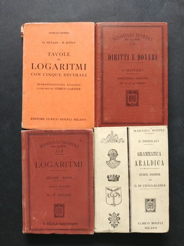 Lotto manuali hoepli tavole - lotto, di
