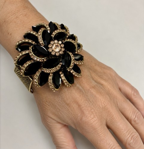 Bracciale vintage nero navette - vintage,