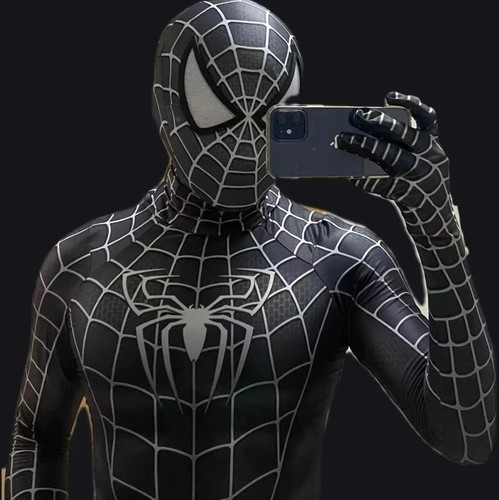 Costume spiderman nero - nero, tuta