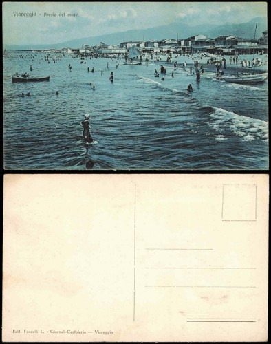 Cartolina viareggio poesia del - viareggio,