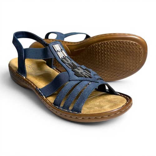 Rieker regina sandalo blu - rieker,