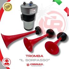 Tromba Pneumatica Suono Il Sorpasso Auto 12v 3 Cornetti FISA trombe Anni ‘60