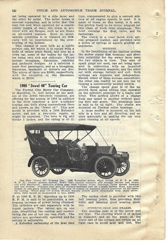1908 jewel touring car - jewel, 40