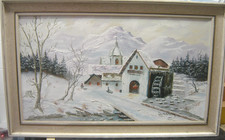 Quadro paesaggio invernale di