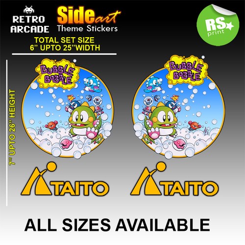 Adesivo bubble bobble arcade - adesivo,