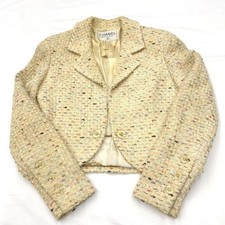 Giacca in tweed Chanel modello popolare multicolore con bottoni cocco