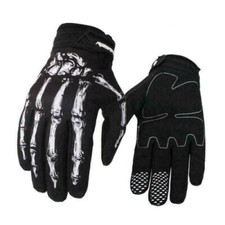 Guanti da uomo outdoor ciclismo bici dita complete moto teschio osso scheletro gotico