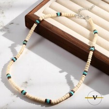 COLLANA UOMO SURFISTA LEGNO DI COCCO AGGANCIO IN METALLO