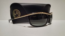 VINTAGE B&L RAY BAN OLYMPIAN I 4 3/4 USA BLACK GOLD WRAP L1000