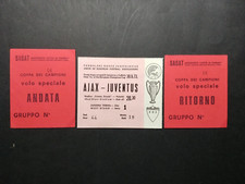Biglietto stadio Coppa dei Campioni Ajax Juventus 1973 + biglietti aereo A/R