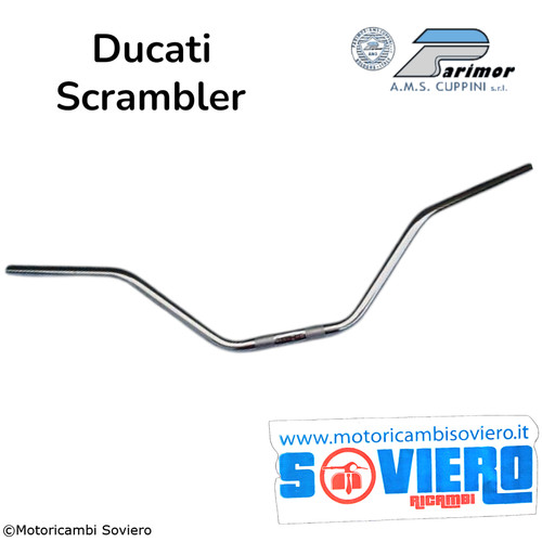Manubrio cromato ducati - manubrio,