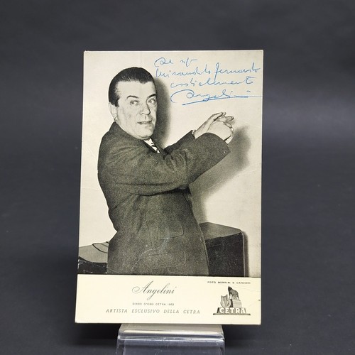 Cartolina con autografo del