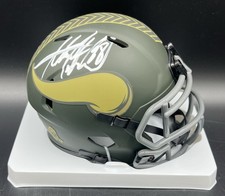 Mini casco firmato Adrian Peterson autografato Vikings Salute 4 Beckett BAS