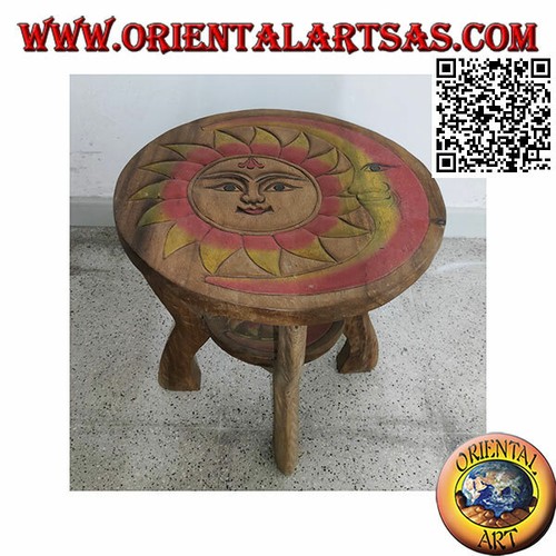 Tavolino basso tondo legno - in,