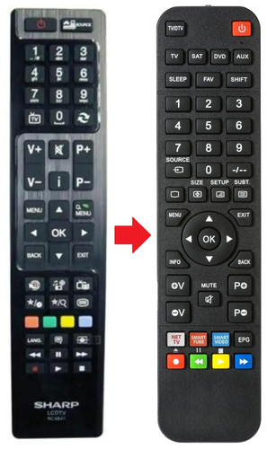 Telecomando adatto per sharp - telecomando,