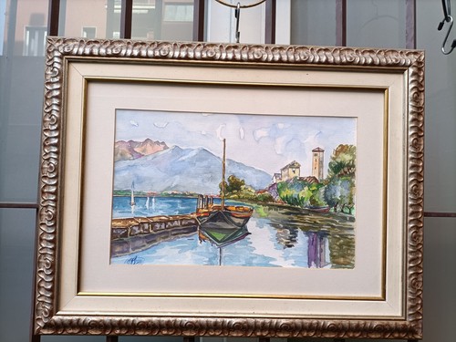 Quadro dipinto acquerello - -,