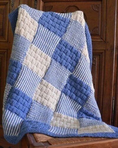 Coperta patchwork maglia - patchwork,