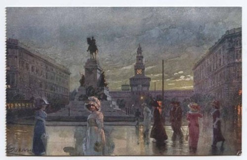 N389 cartolina milano - cartolina,