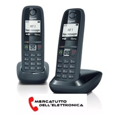 Telefono Cordless Gigaset AS405 Duo Intercomunicanti Vivavoce Rubrica Illuminato