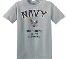 USS TIGRONE SS-419* SOTTOMARINO*AQUILA MARINA*CAMICIA. LICENZA UFFICIALE
