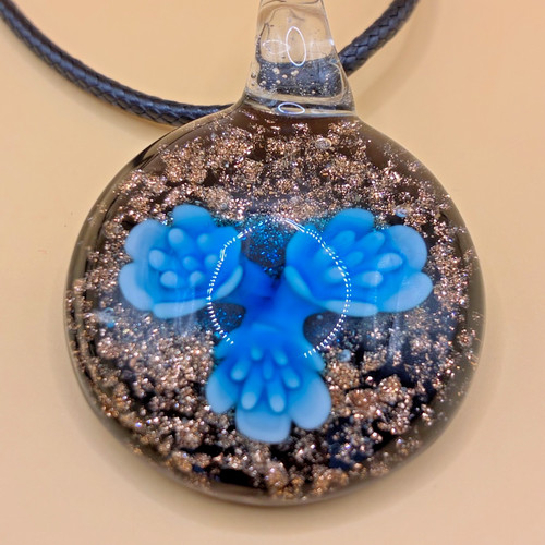 Collana con ciondolo vetro - con,