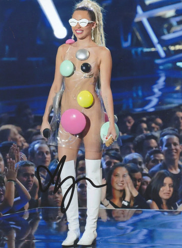 Miley cyrus signed - signed, photo