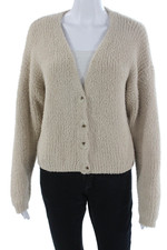 Zara Unisex Beige V-Neck