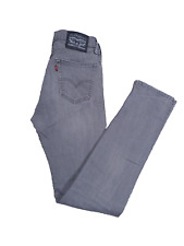 Pantaloni Jeans Levi Strauss originali adulto unisex 99% cotone W30 L34 Grigio