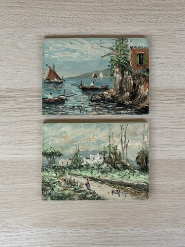 Coppia quadri dipinti a - coppia, di