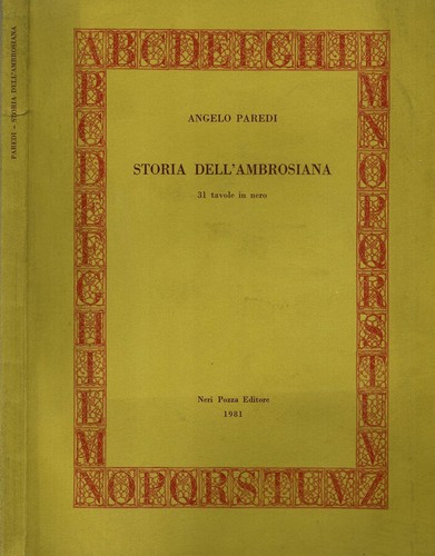 Storia dell ambrosiana - dell'ambrosiana.,
