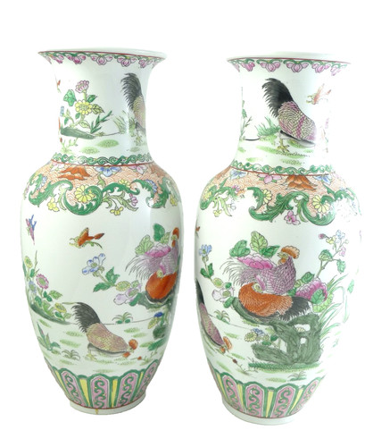 Coppia vasi vintage dipinti - vintage,