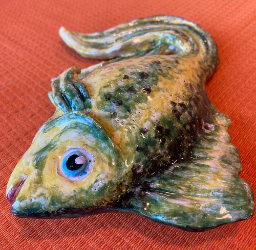 Pesce ceramica realizzato - in, e