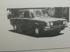 LANCIA 2000 1972 FOGLIO DI