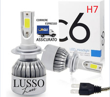 Coppia Lampade LED H7 6000K con Ventola Raffreddamento 3800 Lumen per Faro Auto