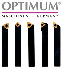 SET 5 UTENSILI PER TORNITURA INSERTO PLACCHETTA TORNIO 10 MM OPTIMUM TORNIRE
