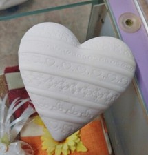 Cuore ceramica biscuit da