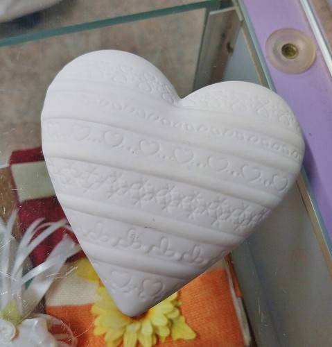 Cuore ceramica biscuit - , da