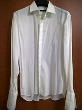 camicia uomo Ingram col. Bianco Tg 16/41 polso con gemelli, misure nelle foto -