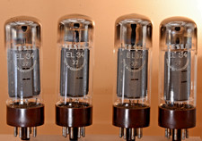 Tesla EL34 – Matched Quad – Double O Getter – 100% on Metrix U61B