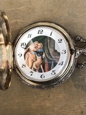 Laurens Erotico antico orologio da tasca 47mm Primi Del 900