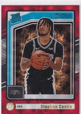 2024-25 Donruss NBA n. 244 Stephon Castle Rated Rookie International Rosso