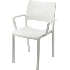 Sedia con braccioli in resina