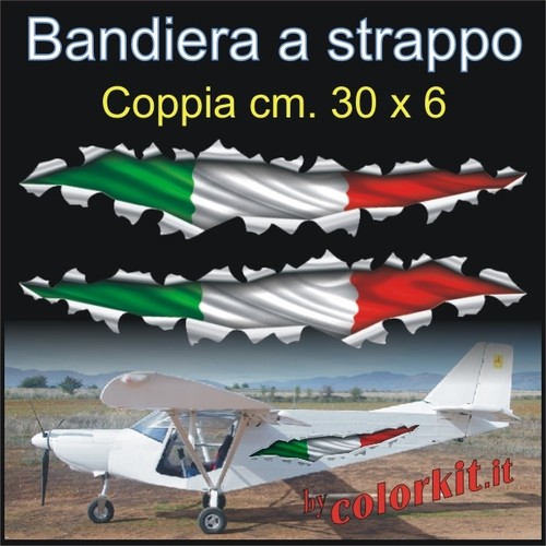 Adesivo bandiera italiana - adesivo,