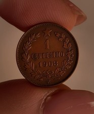 1 CENTESIMO 1908 VALORE FIOR DI CONIO RAME ROSSO UNC TOP QUALITY