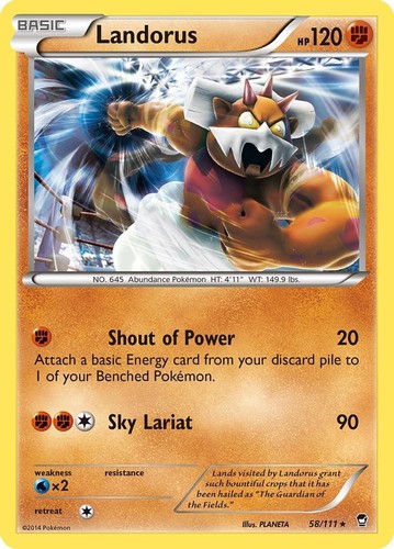 Pokemon landorus 111 lp - pokemon,