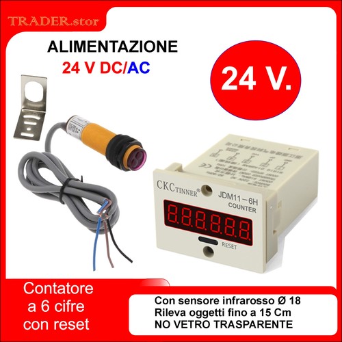 Conta pezzi sensore infrarosso