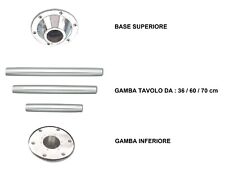 GAMBA TAVOLO ALLUMINIO ANODIZZATO - 3 MISURE - 36 / 60 / 70 cm - NAUTICA BARCA