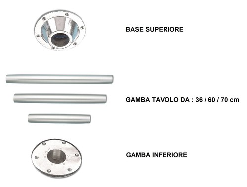 Gamba tavolo alluminio - gamba,