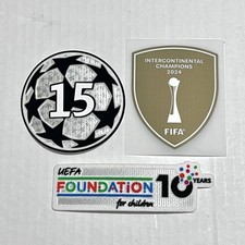 Real Madrid UCL 15 volte vincitore 2025/26 + patch Campioni Intercontinentali